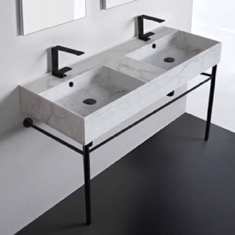 Modern Console Sink, Marble Style Sink, 48 inch